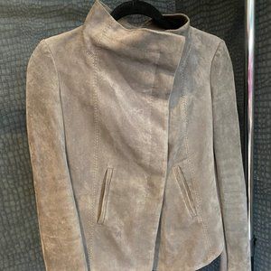 Grey Suede crop jacket